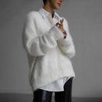 Angora V-Neck Cardigan