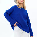 Royal Drop-Shoulder Knit Sweater